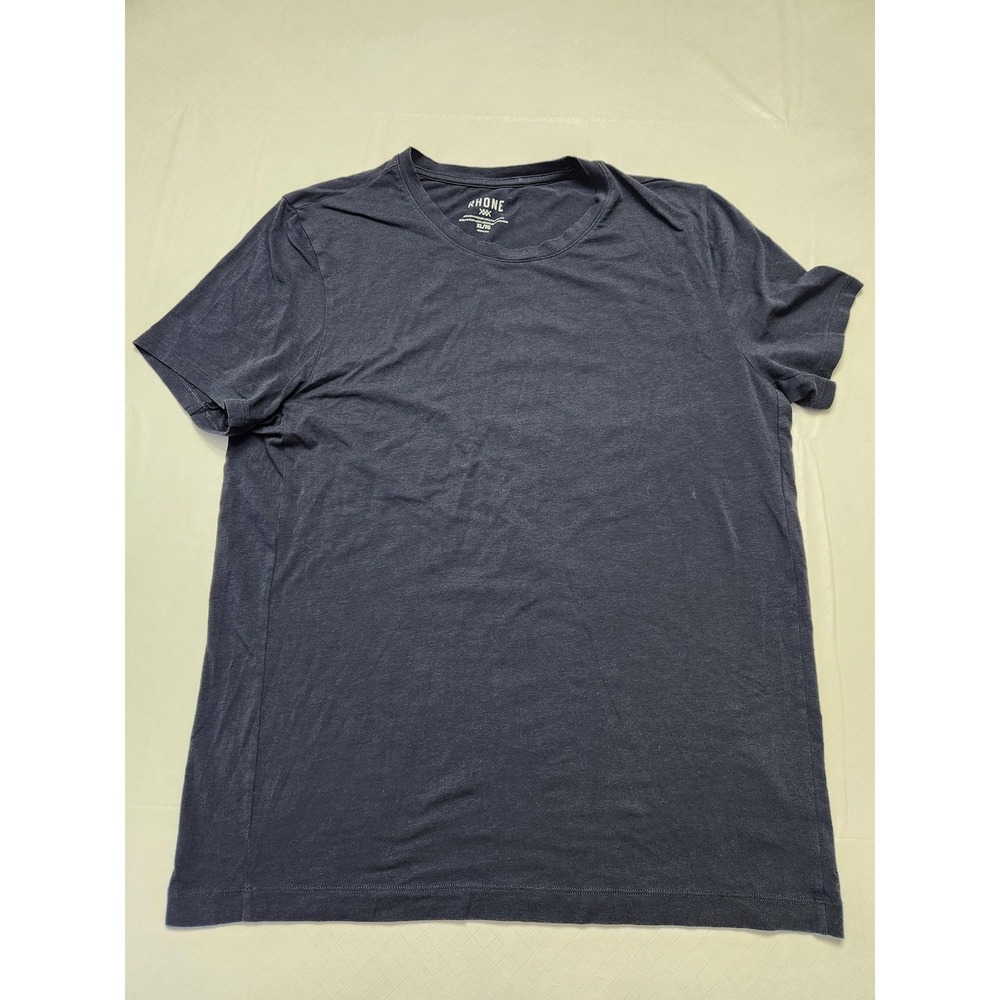 Rhone Shirt Mens XL Blue Crew Neck Tagless Soft Jersey Short Sleeve Tee‎